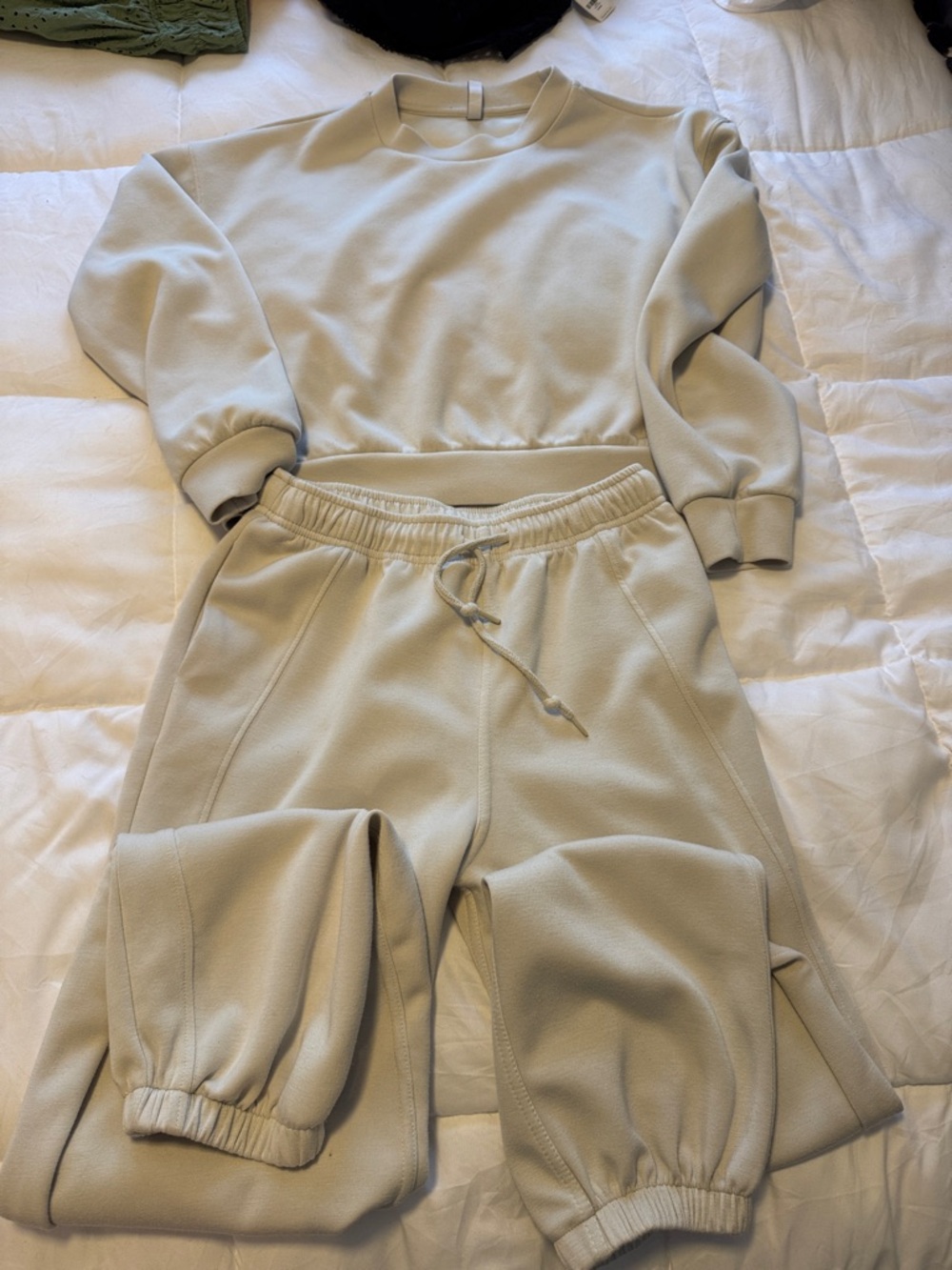 Love Tree Light Beige Drawstring Jogger Set